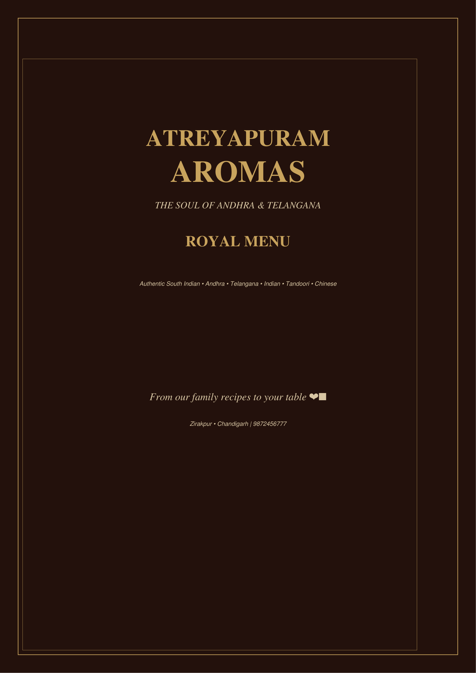 Royal Menu Page 1
